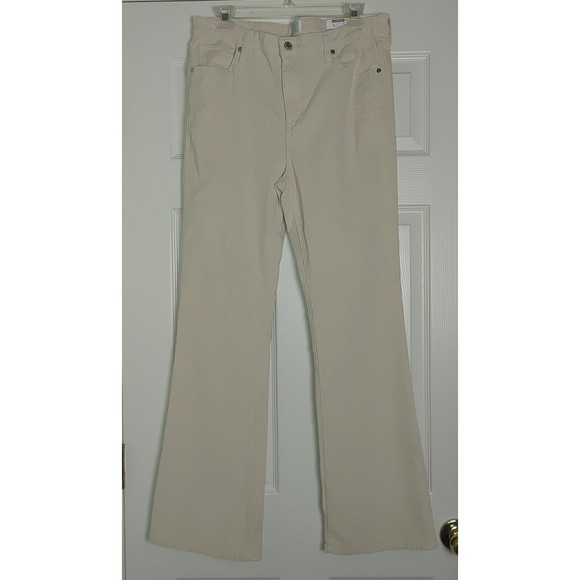 Boot Cut High Waist Corduroy Jeans Women's Size 14 Beige Stretch New With Tags - Picture 4 of 7